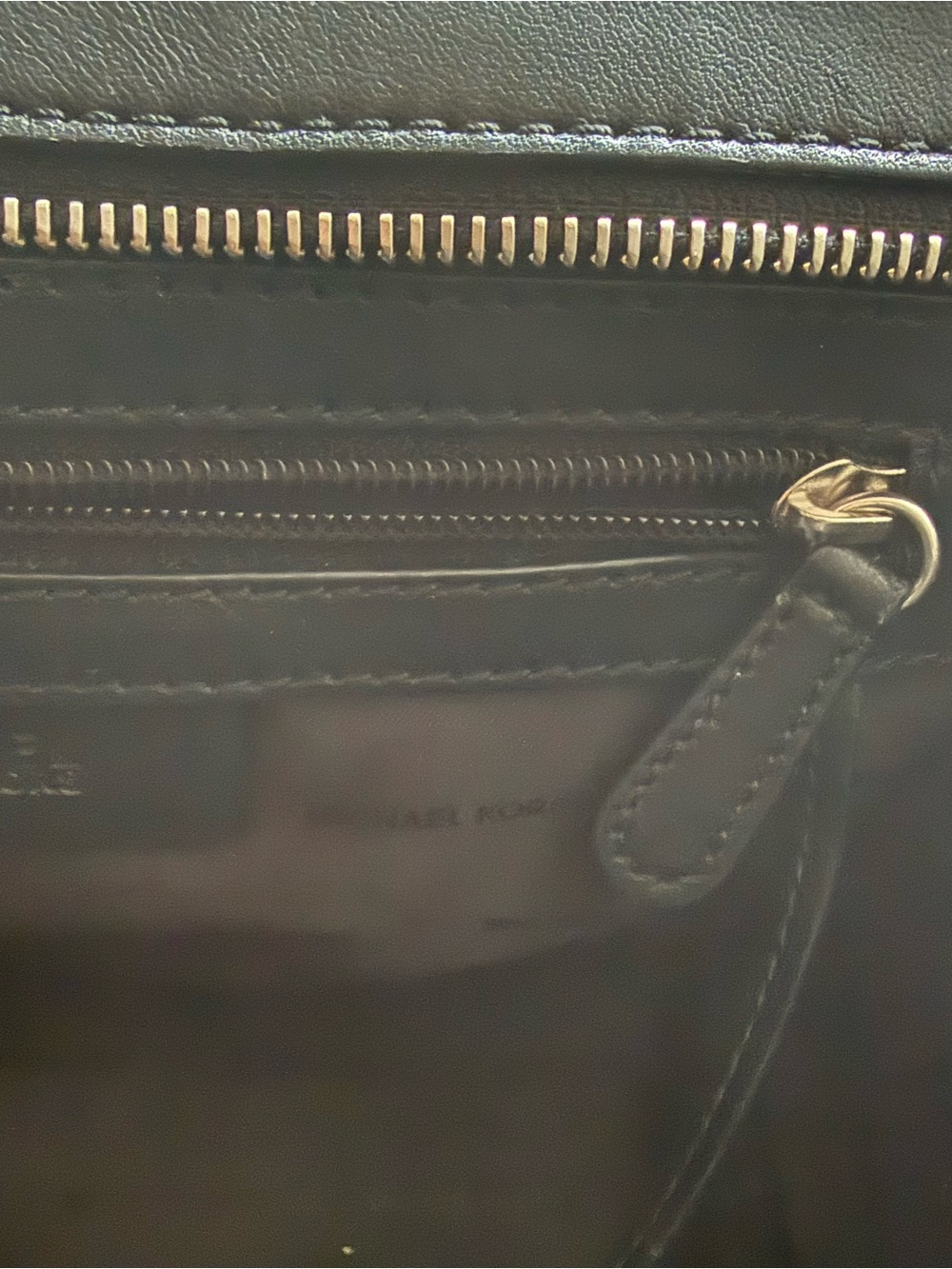 Micheal Kors Selma Large Black Leather Diamond Grommet Satchel Silver Hardware - Picture 15 of 15